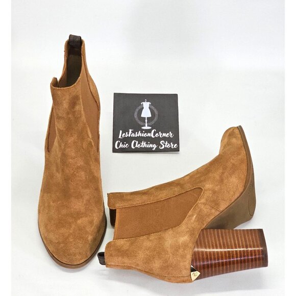 Michael Kors Women's Caramel Leather Lottie Chelsea Bootie Size 11 1835 - Picture 10 of 16